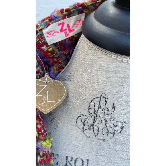 NEW Z&L Womens Boho Tassel Fringe Poncho Throw Wrap Scarf Multi Sz L - Picture 5 of 9